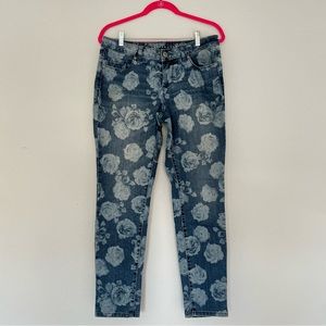 LC Lauren Conrad floral denim jeans